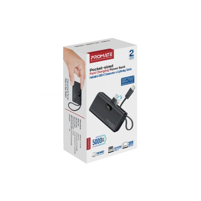 Універсальна мобільна батарея Promate Nanopack-5 5000mAh 20W Black