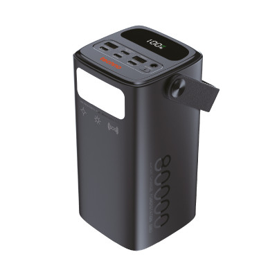 Універсальна мобільна батарея Techno 80000mAh PD 65W QC 3.0 Black (powerbank-80)