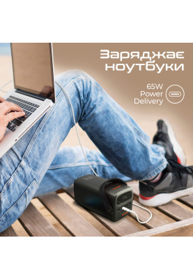 Універсальна мобільна батарея Techno 80000mAh PD 65W QC 3.0 Black (powerbank-80)