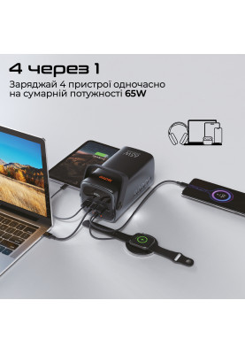 Універсальна мобільна батарея Techno 80000mAh PD 65W QC 3.0 Black (powerbank-80)