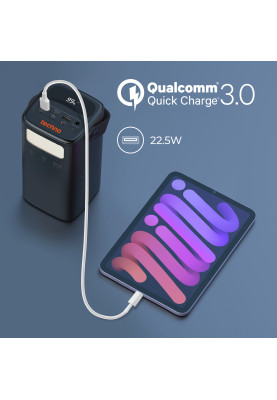 Універсальна мобільна батарея Techno 80000mAh PD 65W QC 3.0 Black (powerbank-80)