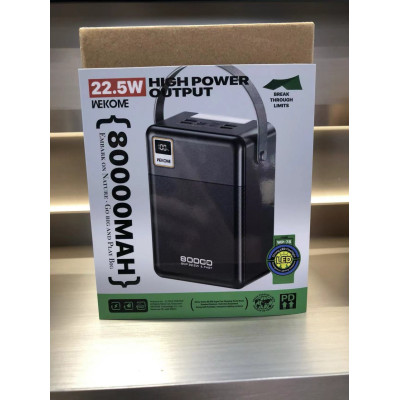 Універсальна мобільна батарея Wecome WP-78 80000mAh Black