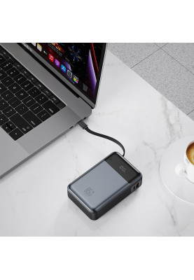 Універсальна мобільна батарея XO PR267  PD 65W 20000mAh Grey