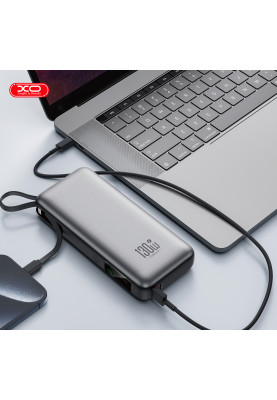 Універсальна мобільна батарея XO PR268 PD 22.5W QC 3.0 20000mAh Grey