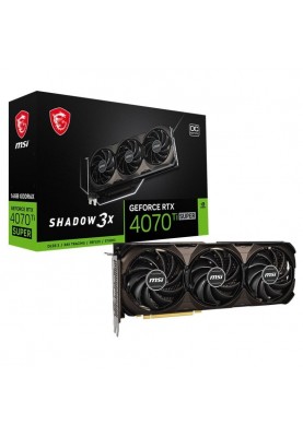 Відеокарта GF RTX 4070 Ti Super 16GB GDDR6X Shadow 3X OC MSI (GeForce RTX 4070 Ti SUPER 16G SHADOW 3X OC)