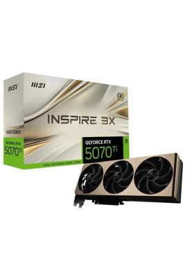 Відеокарта GF RTX 5070 Ti 16GB GDDR7 Inspire 3X OC Plus MSI (GeForce RTX 5070 Ti 16G INSPIRE 3X OC PLUS)