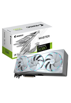 Відеокарта GF RTX 5080 16GB GDDR7 Aorus Master Ice Gigabyte (GV-N5080AORUSM ICE-16GD)