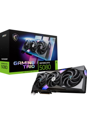 Відеокарта GF RTX 5080 16GB GDDR7 Gaming Trio OC MSI (GeForce RTX 5080 16G GAMING TRIO OC)