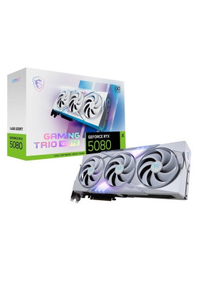 Відеокарта GF RTX 5080 16GB GDDR7 Gaming Trio OC White MSI (GeForce RTX 5080 16G GAMING TRIO OC WHITE)
