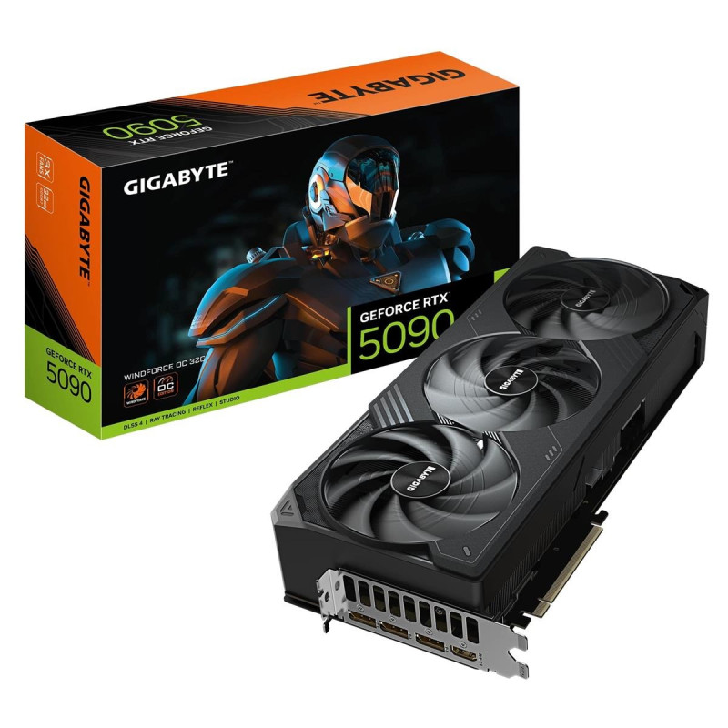 Відеокарта GF RTX 5090 32GB GDDR7 WindForce OC Gigabyte (GV-N5090WF3OC-32GD)