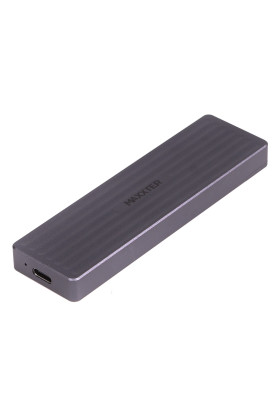 Зовнішня кишеня Maxxter M.2 NVMe PCIe, USB 3.2 Type-C, Metal, Black (EHDE-2280D-01)