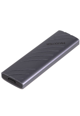Зовнішня кишеня Maxxter M.2 NVMe PCIe, USB 3.2 Type-C, Metal, Black (EHDE-2280S-01)