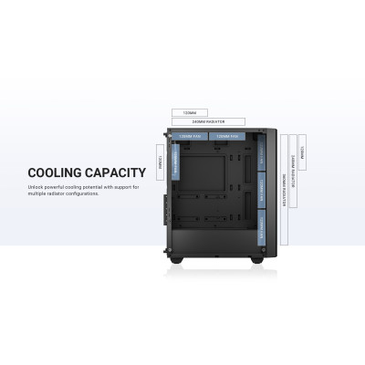Корпус ID-Cooling Ware 300 ARGB Black Корпус ID-Cooling Ware 300 ARGB Black