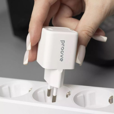 Мережевий зарядний пристрій Proove Pocket GaN 25W White (WCPG25010202) Мережевий зарядний пристрій Proove Pocket GaN 25W White (WCPG25010202)