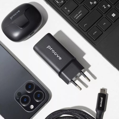 Мережевий зарядний пристрій Proove Pocket GaN 65W Black (WCPG65121201) Мережевий зарядний пристрій Proove Pocket GaN 65W Black (WCPG65121201)