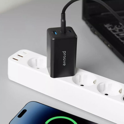 Мережевий зарядний пристрій Proove Pocket GaN 65W Black (WCPG65121201) Мережевий зарядний пристрій Proove Pocket GaN 65W Black (WCPG65121201)