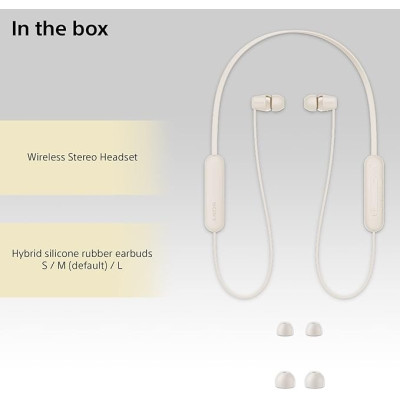 Bluetooth-гарнітура Sony WI-C100 Beige (WIC100C.CE7) Bluetooth-гарнітура Sony WI-C100 Beige (WIC100C.CE7)