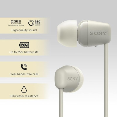 Bluetooth-гарнітура Sony WI-C100 Beige (WIC100C.CE7) Bluetooth-гарнітура Sony WI-C100 Beige (WIC100C.CE7)