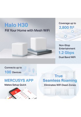 WiFi Mesh система Mercusys Halo H30 (2-pack)