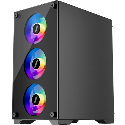 Корпус 1stPlayer X2-M-BK-4F1-PS-600FK-EU Black 600W Корпус 1stPlayer X2-M-BK-4F1-PS-600FK-EU Black 600W