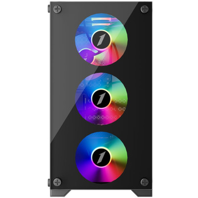Корпус 1stPlayer X2-M-BK-4F1-PS-600FK-EU Black 600W Корпус 1stPlayer X2-M-BK-4F1-PS-600FK-EU Black 600W