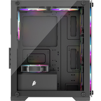 Корпус 1stPlayer X2-M-BK-4F1-PS-600FK-EU Black 600W Корпус 1stPlayer X2-M-BK-4F1-PS-600FK-EU Black 600W