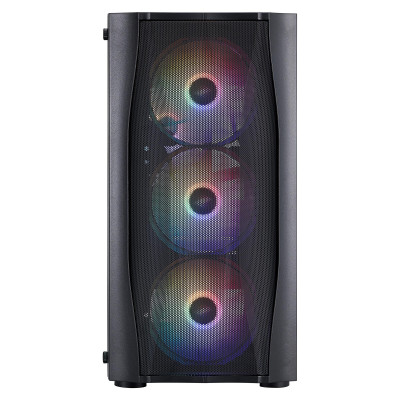 Корпус 1stPlayer X3-M-BK-4F1 Black без БЖ Корпус 1stPlayer X3-M-BK-4F1 Black без БЖ