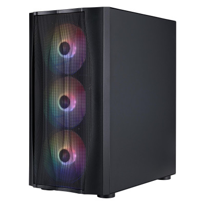 Корпус 1stPlayer X3-M-BK-4F1 Black без БЖ Корпус 1stPlayer X3-M-BK-4F1 Black без БЖ