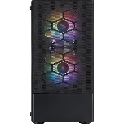 Корпус 1stPlayer X4-M-BK-2F1P-1F1 Black без БЖ Корпус 1stPlayer X4-M-BK-2F1P-1F1 Black без БЖ