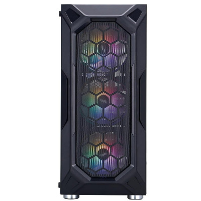 Корпус 1stPlayer X6-BK-4F1 Black без БЖ