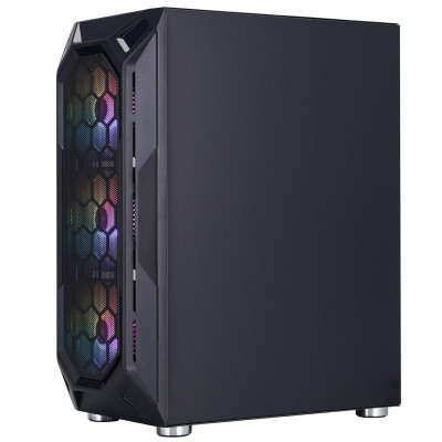 Корпус 1stPlayer X6-BK-4F1 Black без БЖ