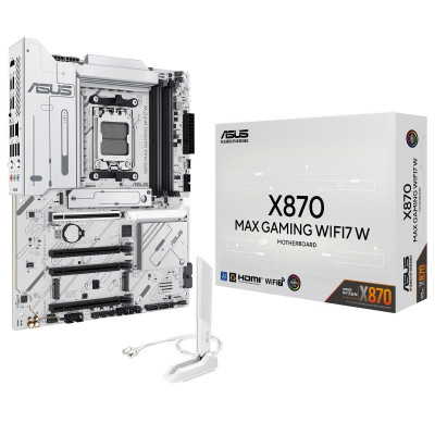 Материнська плата Asus X870 Max Gaming WiFi7 White Socket AM5