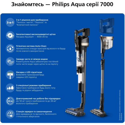 Акумуляторний миючий пилосос Philips AquaTrio XW9463/11
