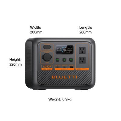 Зарядна станція Bluetti AC50P, 504Wh, 700W, LiFePO4 Зарядна станція Bluetti AC50P, 504Wh, 700W, LiFePO4