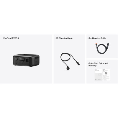 Зарядна станція EcoFlow River 3 UPS 245Wh, 300W (EFRIVER3-UPS-EU-CBox) Зарядна станція EcoFlow River 3 UPS 245Wh, 300W (EFRIVER3-UPS-EU-CBox)