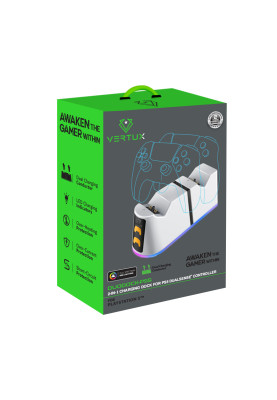 Зарядна станція Vertux для Sony PlayStation Duodock-PS5 White (duodock-ps5)