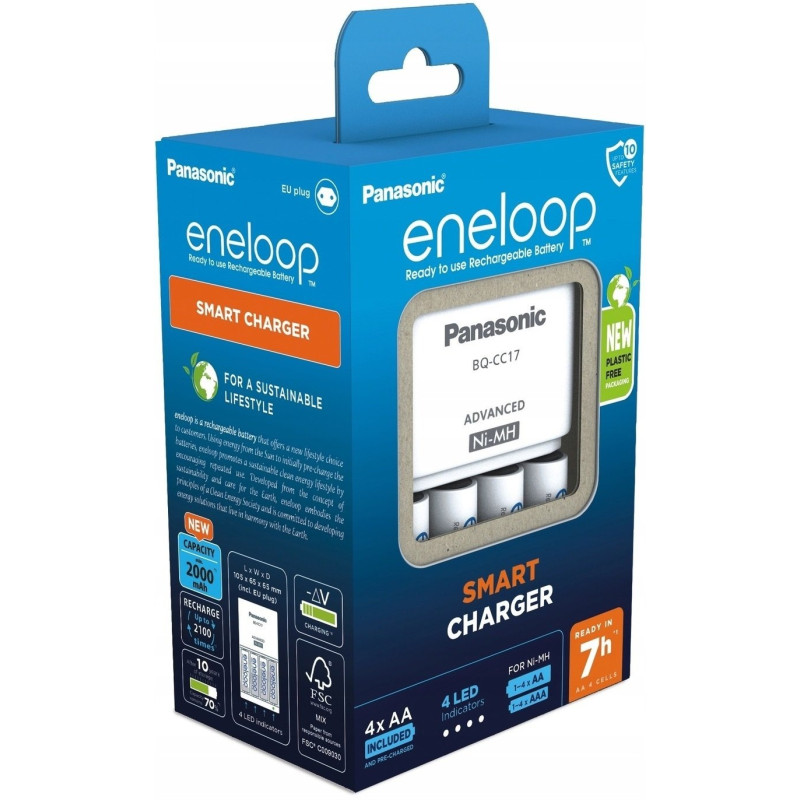 Зарядний пристрій Panasonic Advanced Charger + Eneloop AA/HR06 Ni-Mh 2000 мАh 4 шт.