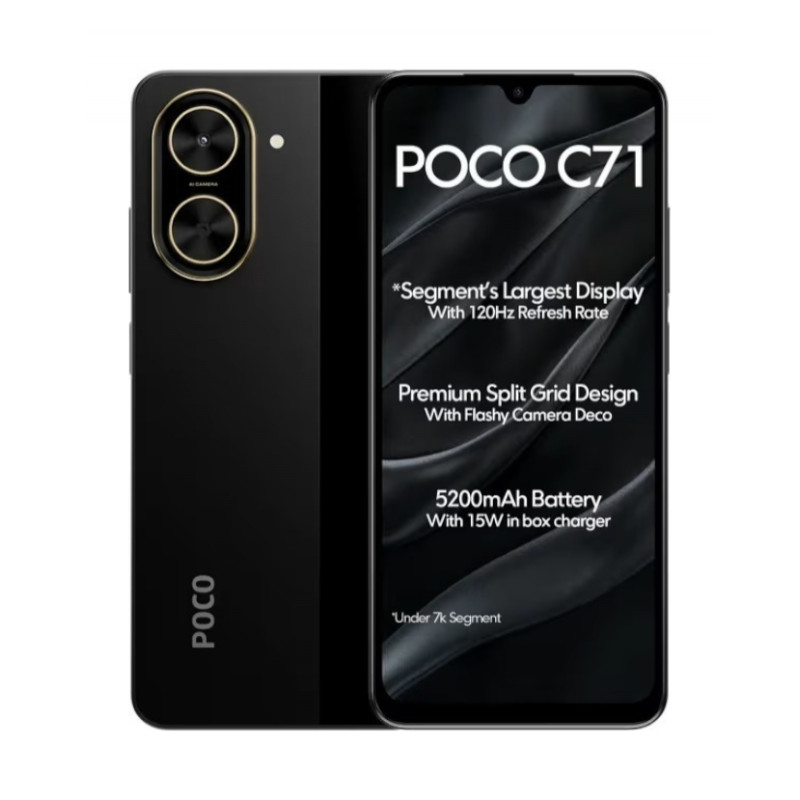 Смартфон POCO C71 3/64GB Black EU (adapter)