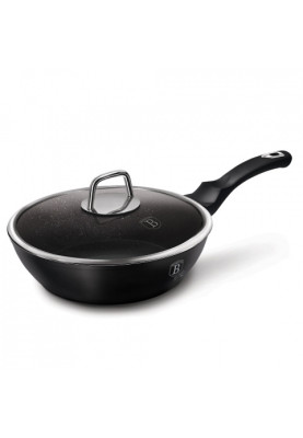 Сковорода глибока з кришкою Berlinger Haus Black Silver Collection 24 см (BH-1853)