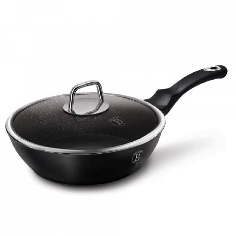 Сковорода глибока з кришкою Berlinger Haus Black Silver Collection 24 см (BH-1853)