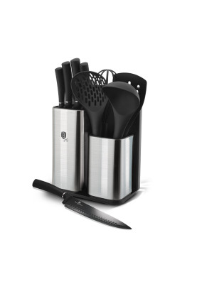 Набір кухонного приладдя і ножів Berlinger Haus Black Silver (BH-6247)