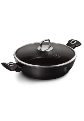 Сковорода Вок із кришкою 30 см Berlinger Haus Black Silver Collection (BH-7113)