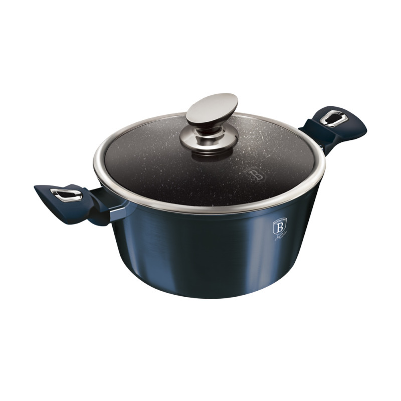 Кастрюля з кришкою Berlinger Haus Metallic Line Aquamarine Edition 8 л (BH-7148)