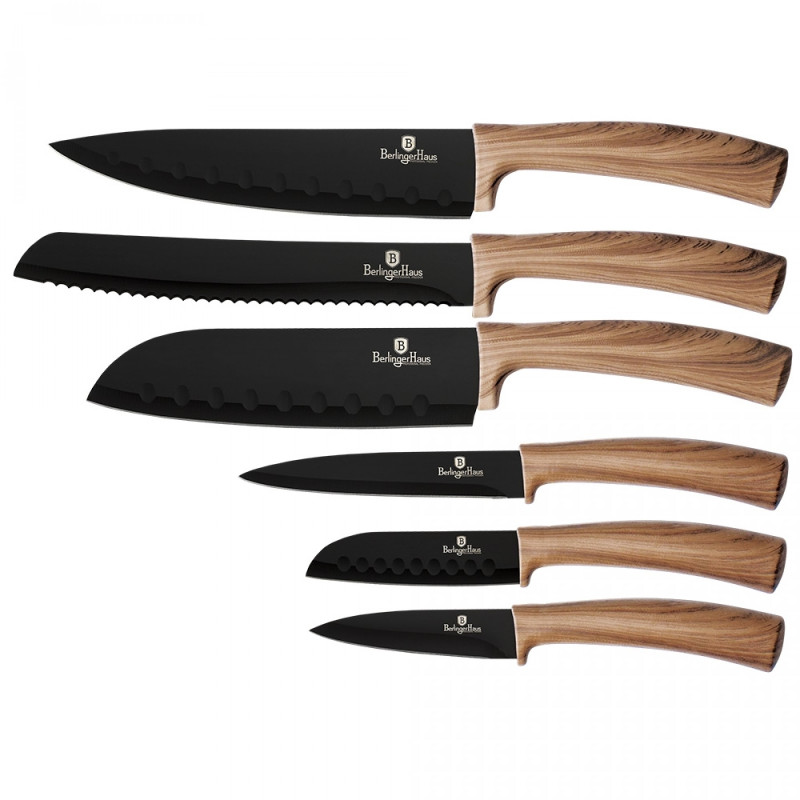 Набір ножів 6 предметів Berlinger Haus Ebony Maple Collection (BH-2286)