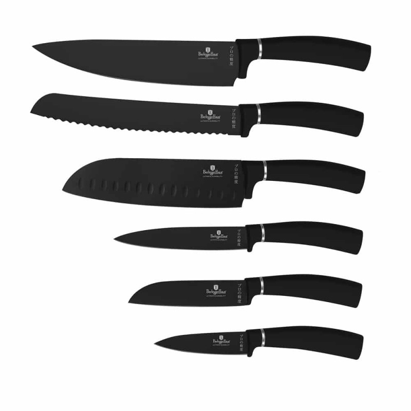 Набір ножів 6 предметів Berlinger Haus Matte Black Collection (BH-2383)