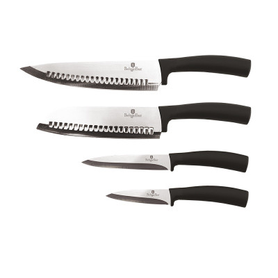 Набір ножів 4 предмети Berlinger Haus Black Silver Collection (BH-2466)