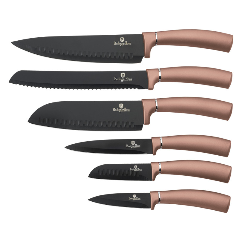 Набір ножів 6 предметів Berlinger Haus Metallic Line Rose Gold Edition (BH-2543)