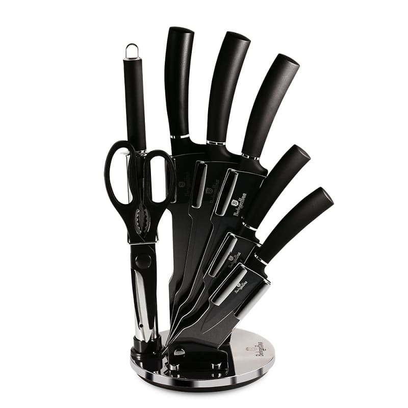 Набір ножів на акриловій підставці Berlinger Haus Black Silver Collection (BH-2565)
