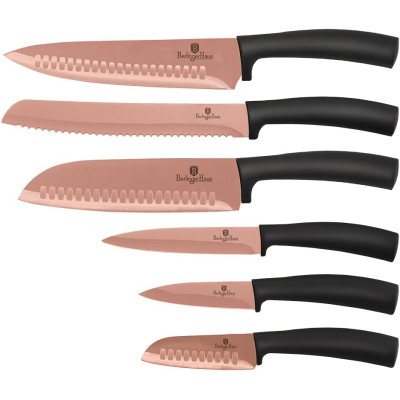 Набір ножів 6 предметів Berlinger Haus Metallic Line Rose Gold Edition (BH-2611)
