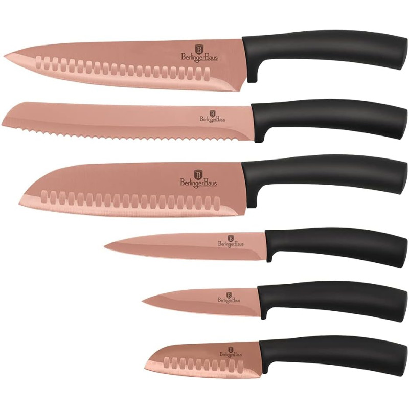 Набір ножів 6 предметів Berlinger Haus Metallic Line Rose Gold Edition (BH-2611)